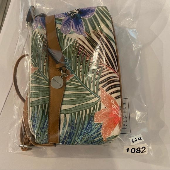 ROSETTI Women Tropical Palm Leaf Floral Pattern Shoulder Bag Purse - Picture 7 of 7